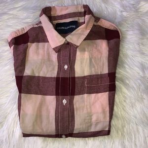 Calvin Klein plaid button down